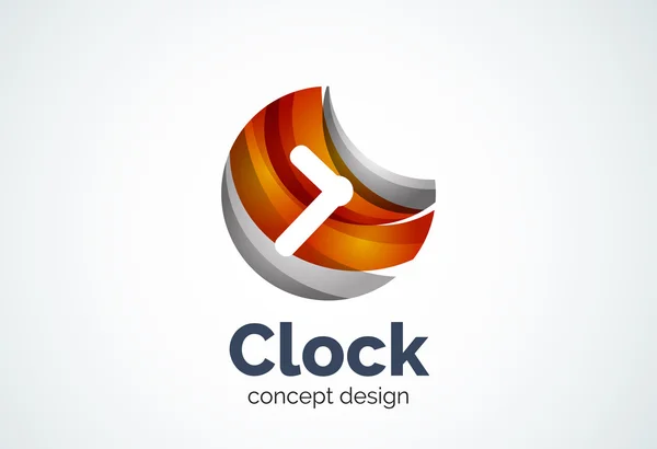 時計のロゴのテンプレート、時間管理のビジネス コンセプト — ストックベクタ
