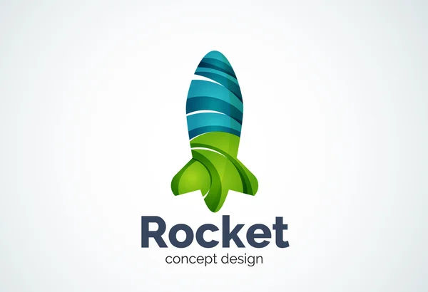 Mall för raketlogotyp — Stock vektor