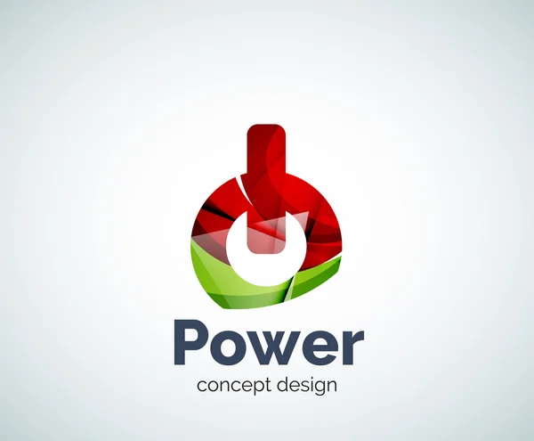 Power-Taste Logo Vorlage — Stockvektor