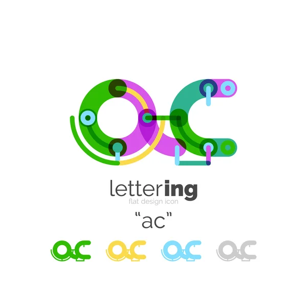 Letra logo concepto de línea — Archivo Imágenes Vectoriales