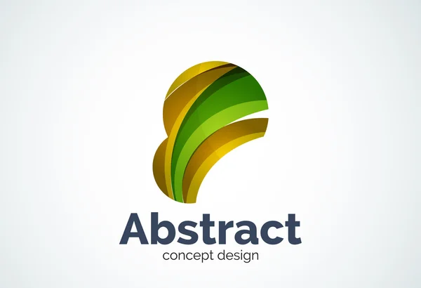 Plantilla abstracta del logotipo de la burbuja, concepto de nube pensante o inflado — Vector de stock