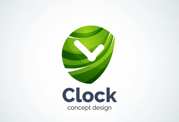 Modelo de logotipo do relógio, conceito de negócio de gerenciamento de tempo — Vetor de Stock