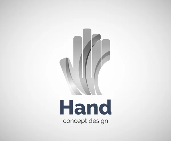 Plantilla logo mano — Vector de stock