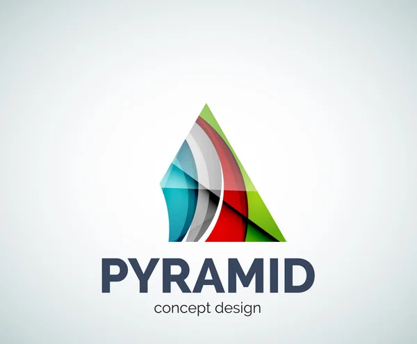 Icono de la marca del logotipo de la pirámide — Archivo Imágenes Vectoriales
