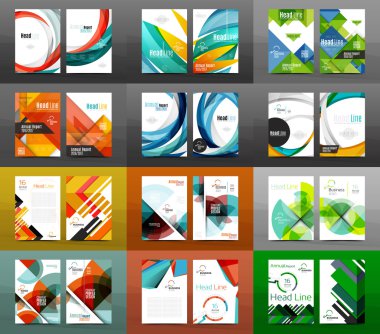 Yıllık rapor broşür kapakları A4 boyutunda dizi