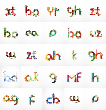 Vektör ilk marka mektup logo şablonları