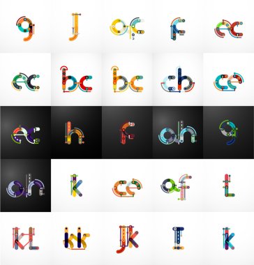 Vektör ilk marka mektup logo şablonları
