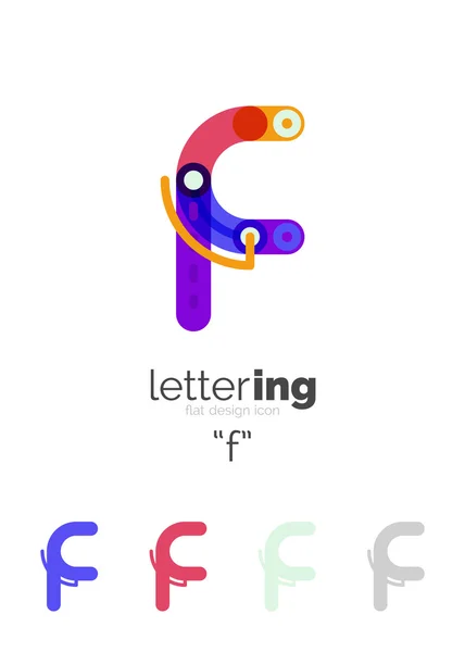 Linear initial letters, logo branding concept — Stock Vector