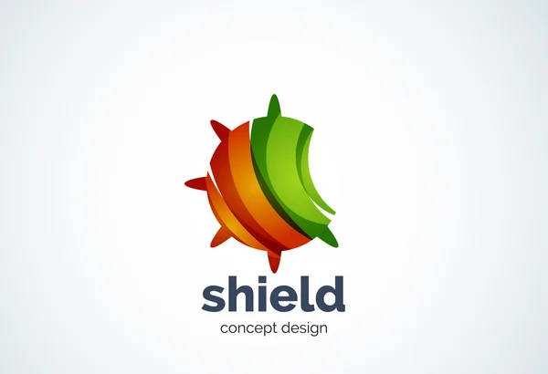 Ronde schild logo sjabloon, de veiligheid of de veilige concept — Stockvector