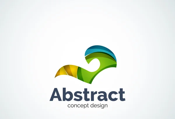 Plantilla abstracta del logotipo del remolino, concepto de forma elegante lisa — Vector de stock