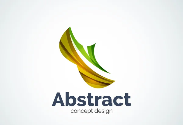 Plantilla de logotipo de onda abstracta, concepto de movimiento suave — Vector de stock