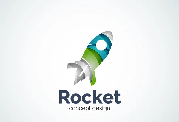 Modelo de logotipo do foguete — Vetor de Stock