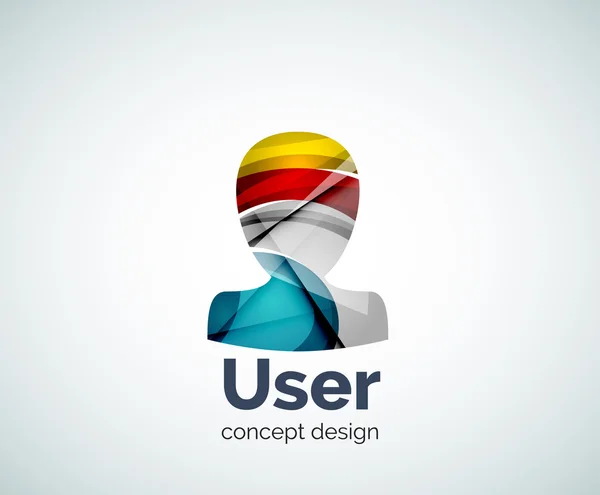 ユーザーのアバターのロゴのテンプレート — ストックベクタ