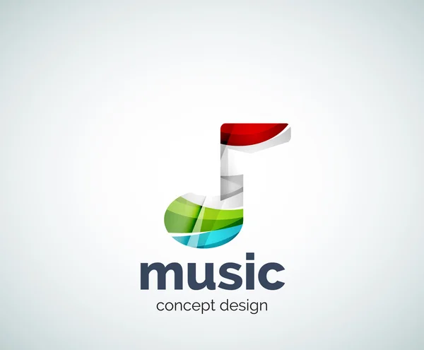 Modelo de logotipo da nota musical — Vetor de Stock