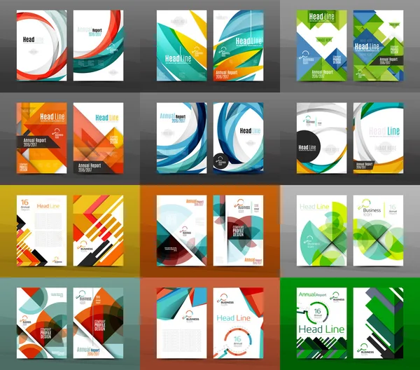 Yıllık rapor broşür kapakları A4 boyutunda dizi