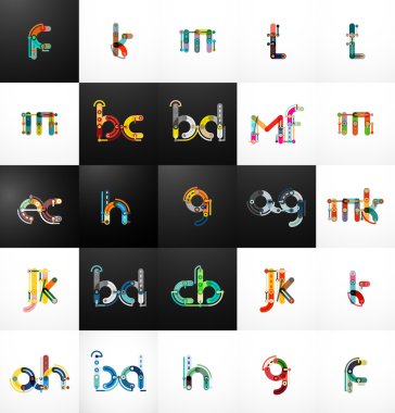 Vektör ilk marka mektup logo şablonları