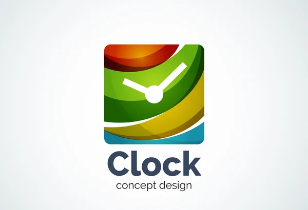 Modelo de logotipo do relógio, conceito de negócio de gerenciamento de tempo — Vetor de Stock