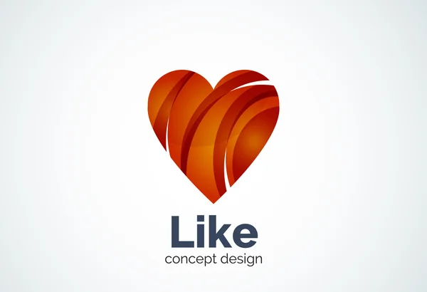 Love heart logo template — Stock Vector