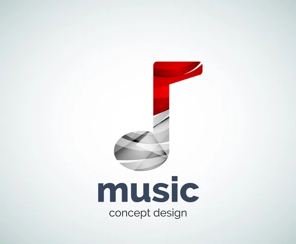 Modelo de logotipo da nota musical — Vetor de Stock