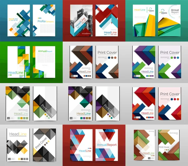 Yıllık rapor broşür kapakları A4 boyutunda dizi