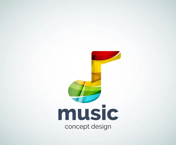 Modelo de logotipo da nota musical — Vetor de Stock