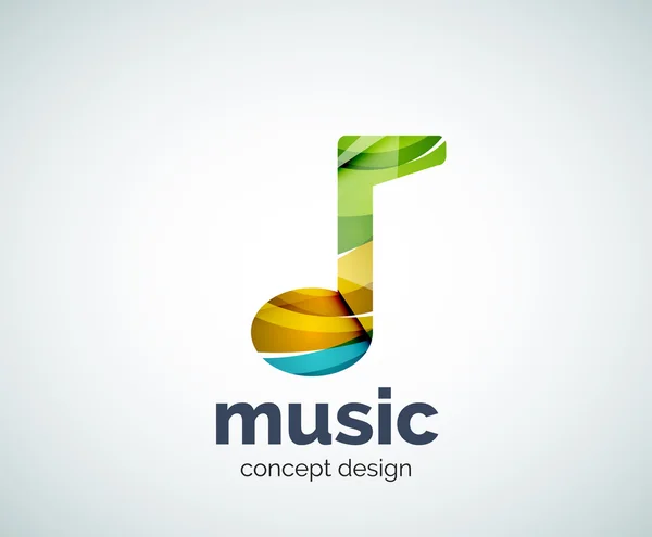 Muziek Notitiesjabloon logo — Stockvector