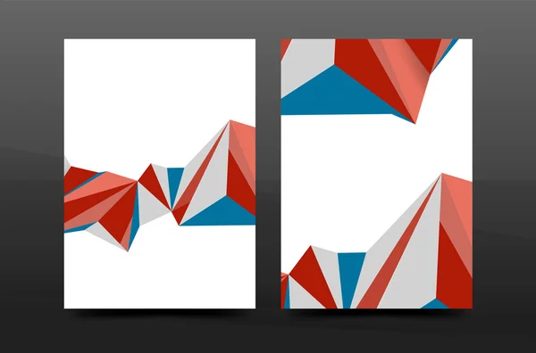 Formes géométriques abstraites 3D. Composition minimale moderne. Rapport annuel d'entreprise couvrir la conception . — Image vectorielle