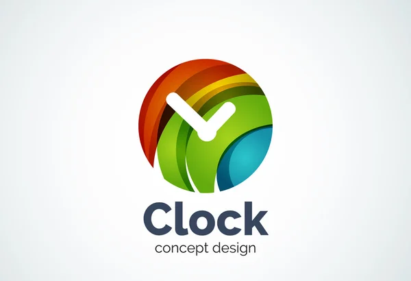 시계 로고 템플릿, 시간 관리 사업 개념 — 스톡 벡터