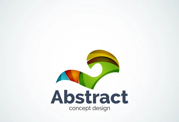 Abstracte swirl logo sjabloon, soepele elegante vorm concept — Stockvector