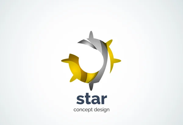 Plantilla de logotipo de Sun, concepto de estrella brillante — Vector de stock