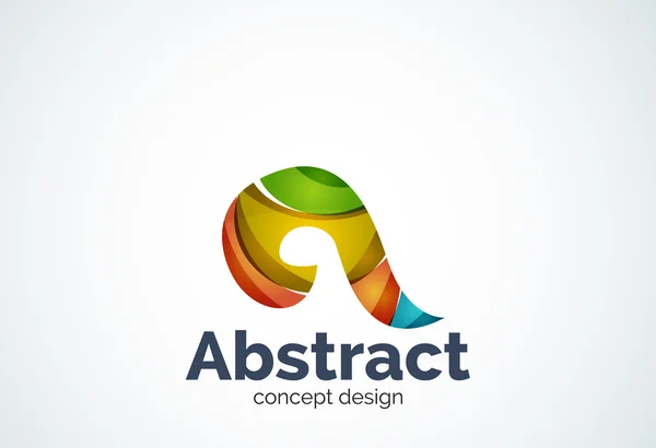 Plantilla abstracta del logotipo del remolino, concepto de forma elegante lisa — Vector de stock