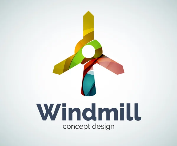 Modelo de logotipo do moinho de vento — Vetor de Stock
