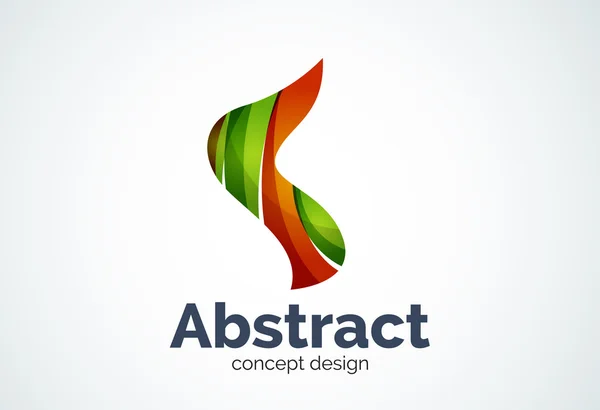 Plantilla de logotipo de onda abstracta, concepto de movimiento suave — Vector de stock