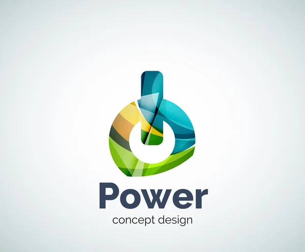 Power-Taste Logo Vorlage — Stockvektor