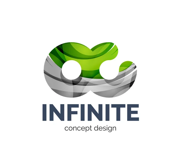 Logo infinito icono de marca de negocios — Vector de stock