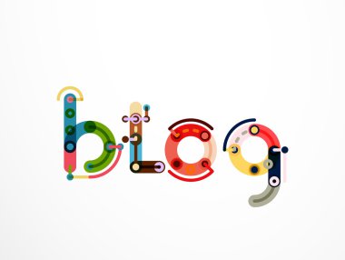 Blog kelime yazı afiş