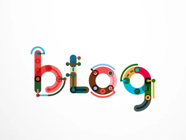 Banner de letras de palabra de blog — Vector de stock