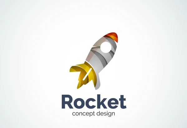 Rocket logo template — Stock Vector