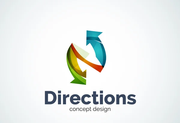 Direction flèches logo — Image vectorielle