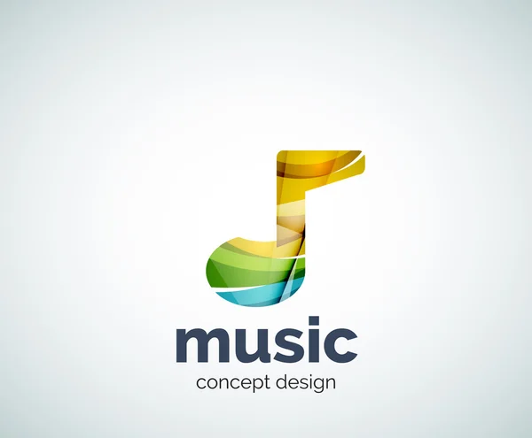 Musik logotyp mall — Stock vektor