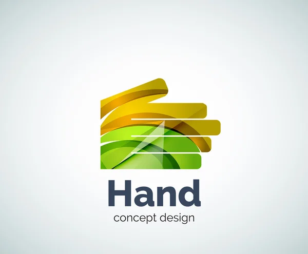 Plantilla logo mano — Vector de stock