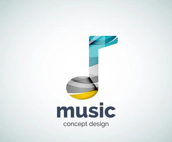 Müzik Not logo şablonu — Stok Vektör