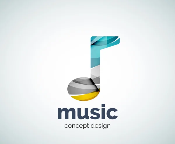 Modelo de logotipo da nota musical — Vetor de Stock