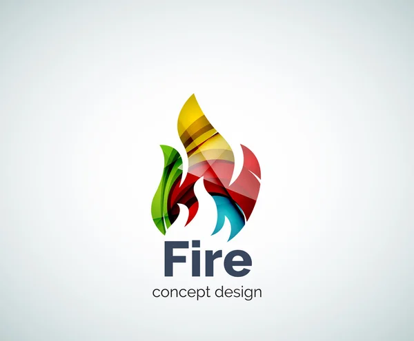 Plantilla de logotipo de fuego — Vector de stock