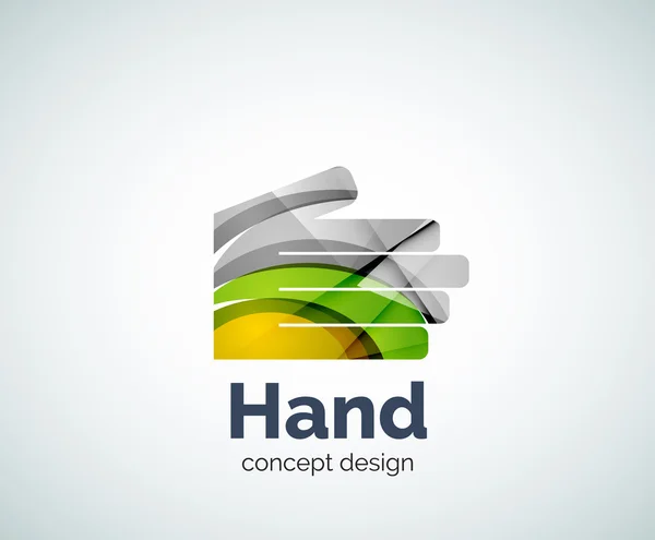 Plantilla logo mano — Vector de stock