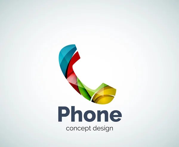 Modelo de logotipo do telefone retro — Vetor de Stock