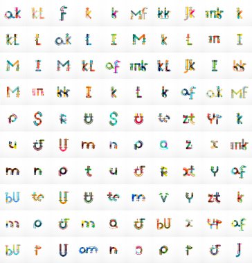 Mega 100 vektör mektup logoları ayarla