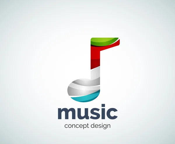 Modelo de logotipo da nota musical — Vetor de Stock