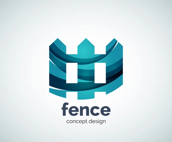 Modèle de logo de clôture de maison vectorielle — Image vectorielle