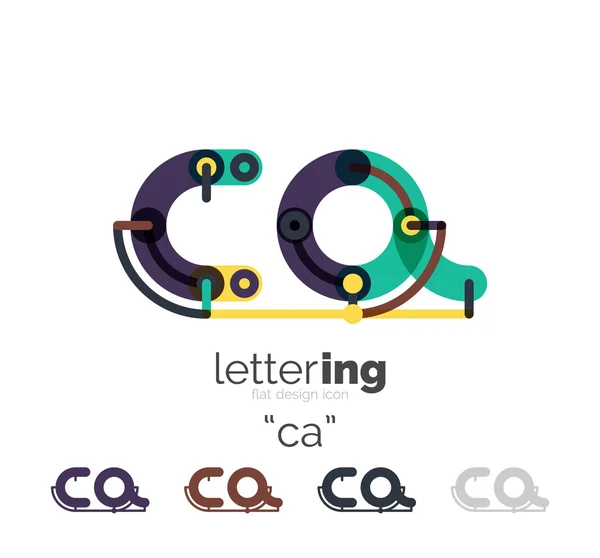 Lettre logo ligne concept — Image vectorielle